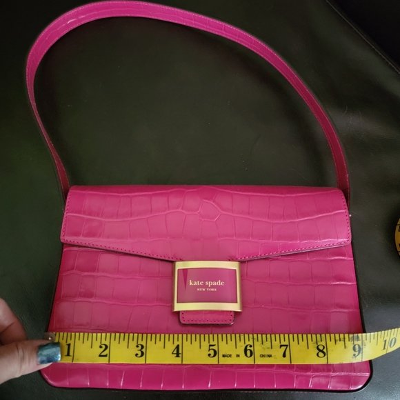 Kate Spade NWT Pink Croc Embossed - Picture 3 of 16